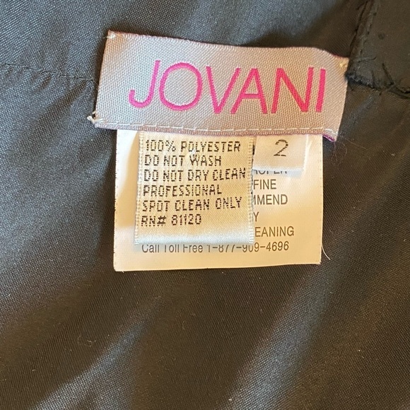 Jovani black and silver rhinestone short prom fit and flare dress size 2 - Picture 9 of 12